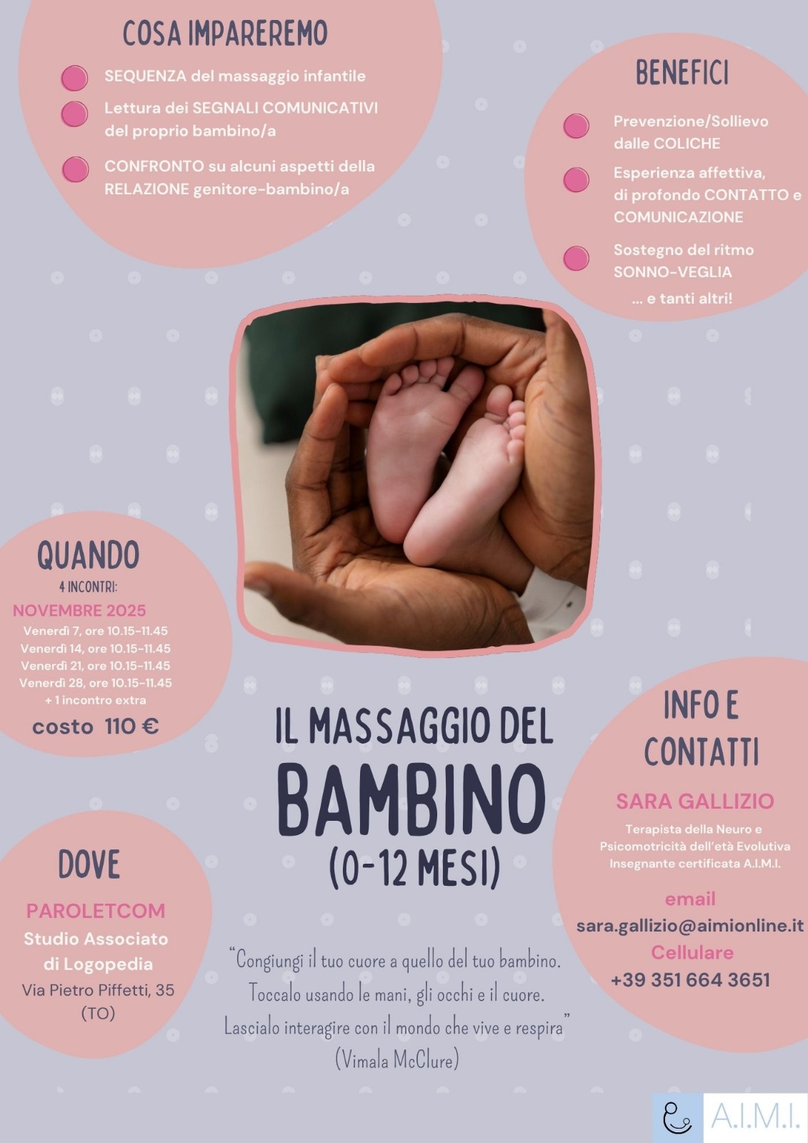 il massaggio del BAMBINO 2025 2